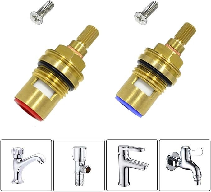 Replacement Brass Ceramic Disc Stem Cartridge Faucet Valve Quarter Turn gallery