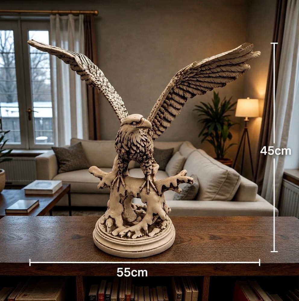 Vintage Eagle Decor Statue – Large Luxury Sculpture for Home & Office 55cm 🦅