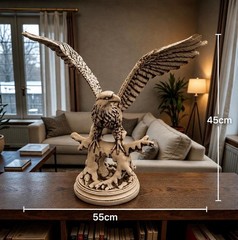 Vintage Eagle Decor Statue – Large Luxury Sculpture for Home & Office 55cm 🦅
