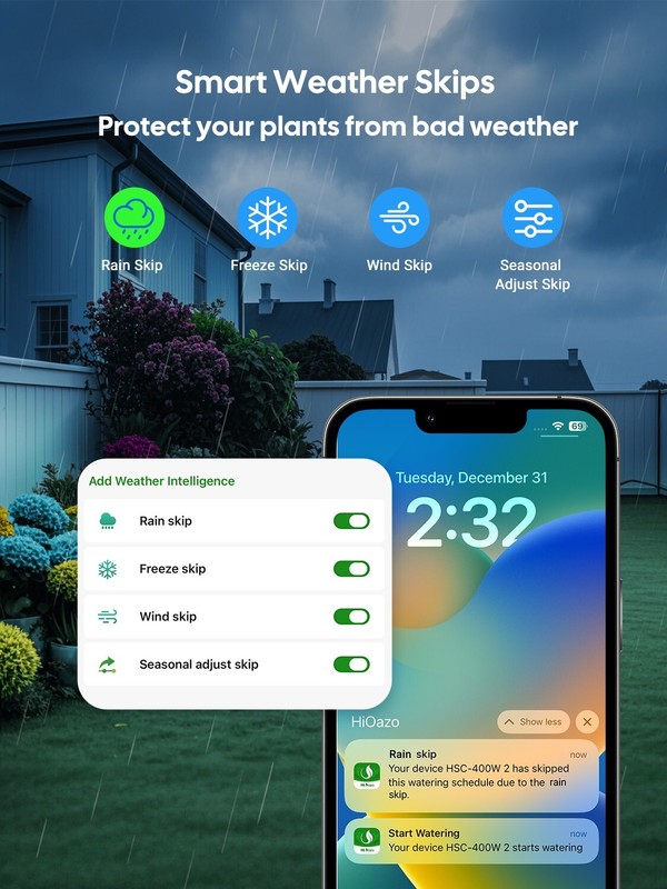 Smart Sprinkler Controller Irrigation System Watering Timer 6-Zone Cyclic Period gallery