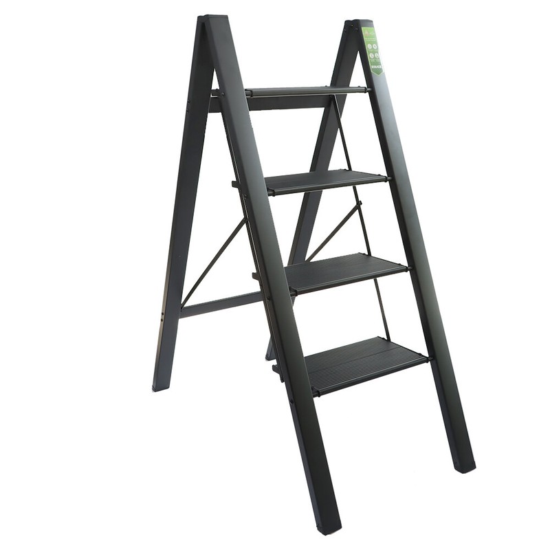 4 Step Ladder Folding Step Stool With Wide Anti-Slip Pedal Aluminum Lightweight gallery