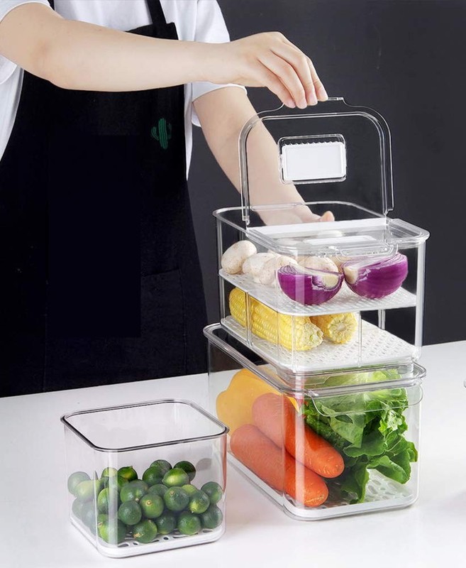 SANNO Vegetable Fruit Storage Containers, Food Storage Containers Fridge Prod... gallery