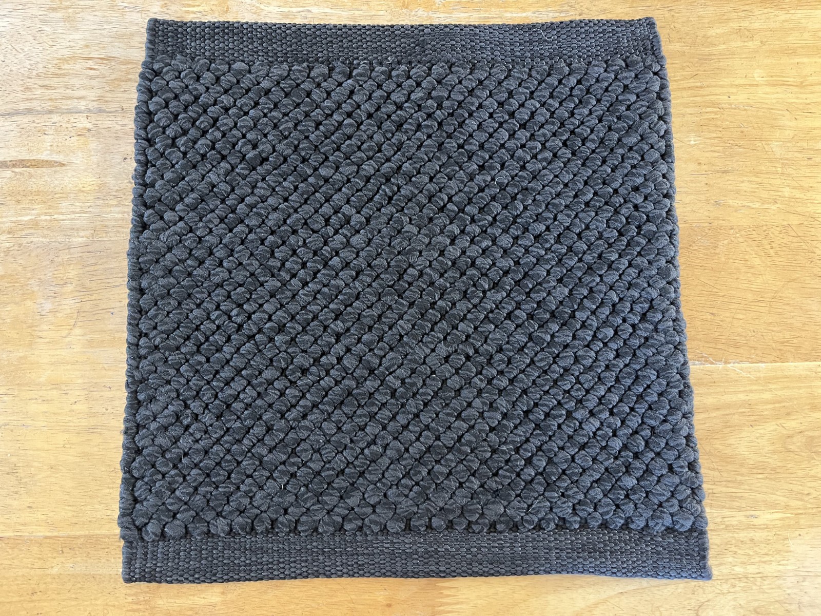 Crate & Barrel Sample Rug Square Carpet Tile Niya Boucle Black 12" x 12" gallery