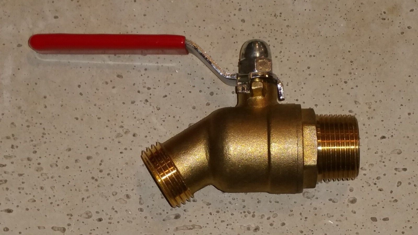 RED HANDLE 3/4" NPT Male Threaded Full Port Ball Valve Lever Handle Hose Bibb gallery