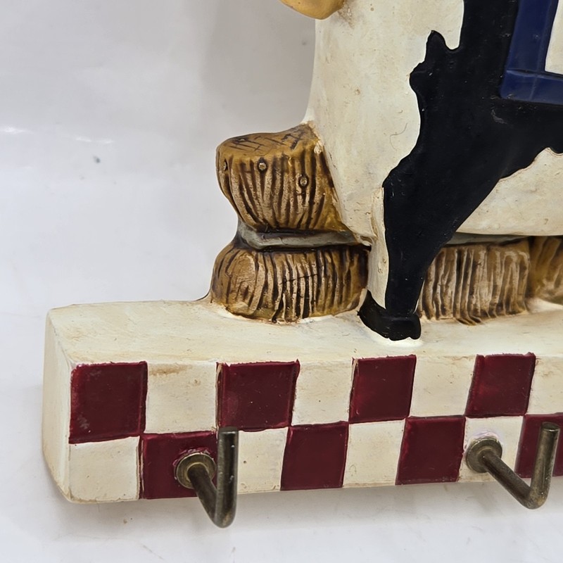 Key Holder Wall Mounted 4 Hooks Highland Cow Rooster Key Organizer 5"L 4.5"H gallery