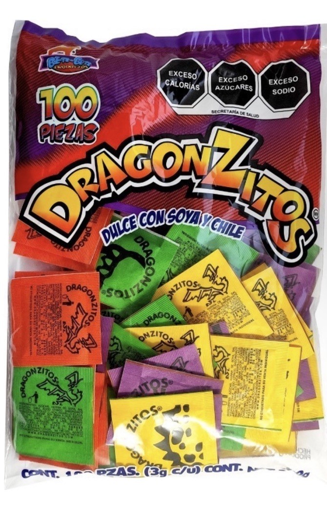 3 PACK DRAGONZITOS DULCE EN POLVO CON SOYA Y CHILE 100PCS 300G gallery