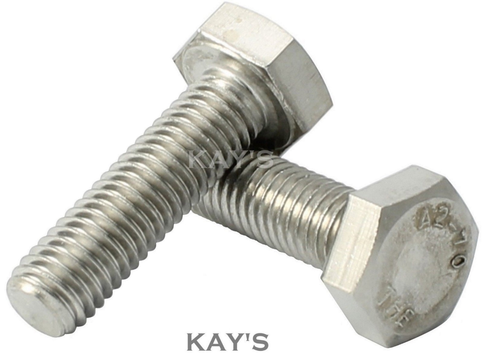 UNF SET SCREWS 1/4 5/16 3/8 1/2" FULLY THREADED HEXAGON BOLTS A2 STAINLESS STEEL gallery