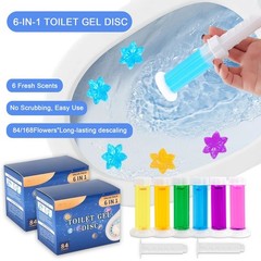 Easy-To-Apply Reusable Pet-Safe Durable Flower Toilet Cleaning Gel Air Freshener