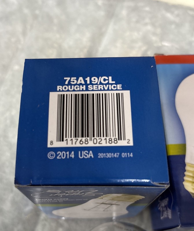 75A19 Clear Bulb * Rough Service *Super Life 20,000 Hr *Equal to 40-Bulbs *2-pcs gallery