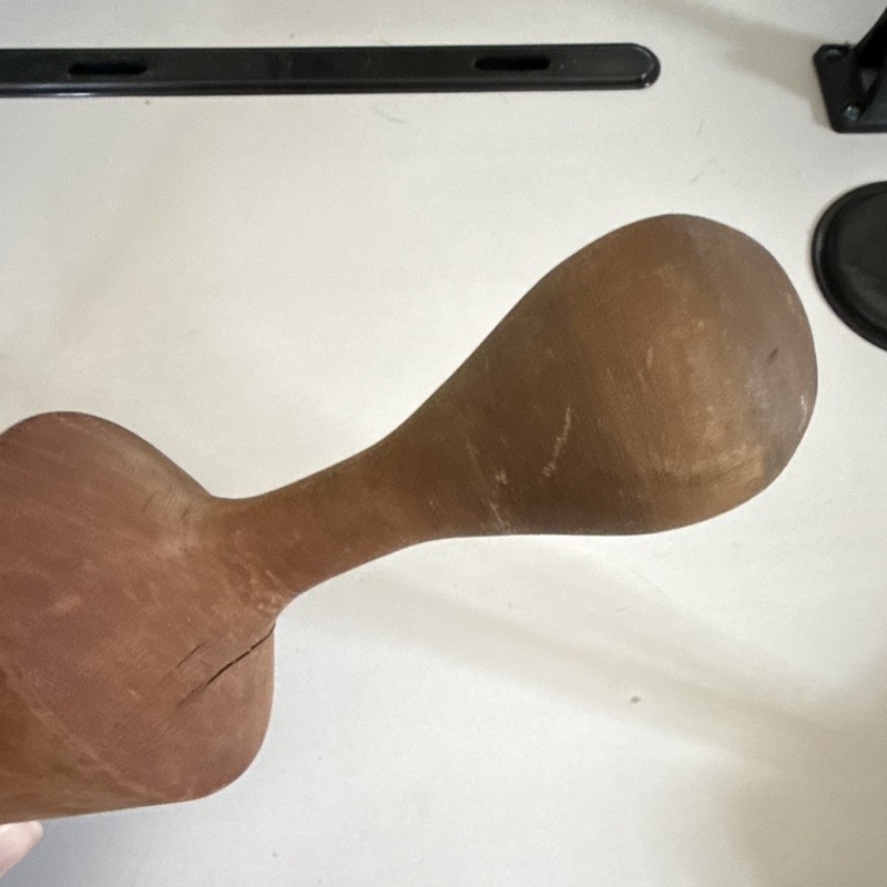 Handmade Wood Pestle, Medium Brown Solid/Plain, 11 in Tall, 6 in Diameter gallery