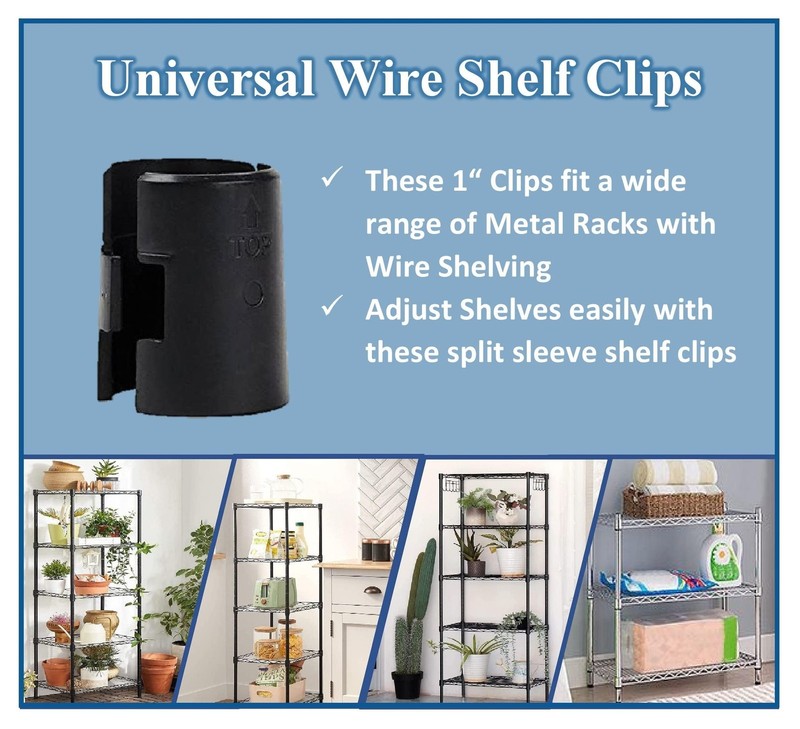 JSP Manufacturing 1" Diameter Post Wire Shelf Clips Shelving Split Sleeves Lo... gallery
