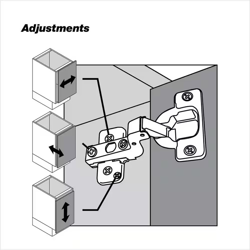 (2-Pack) RCS Series Full Inset 35 Mm Soft Close Nickel 105° Frameless Cabinet Hi gallery