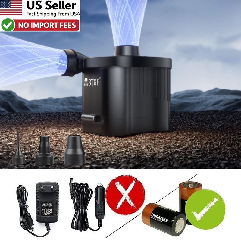 Battery Powered Electric Air Pump Wireless Quick-Fill Inflator Deflator FROM USA gallery