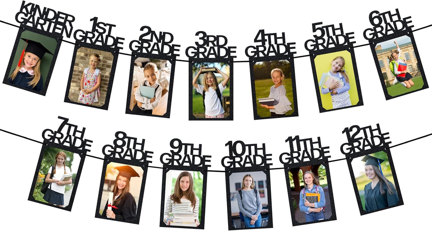 Graduation Photo Banner K-12, Kindergarten to 12Th Grade for Middle/Junior, High gallery