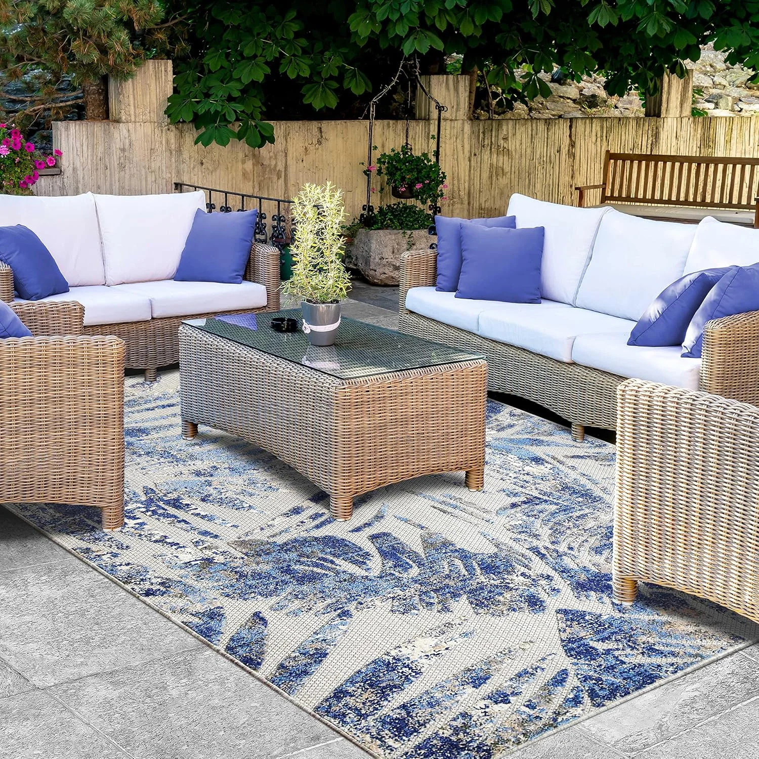 Superior Indoor Outdoor Area Rug, Floor Cover, Perfect Decor for Patio, Bedroom, gallery