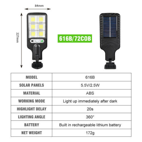 1000000LM LED Solar Motion Sensor Light Bright Garden Outdoor Street Wall Lamp gallery