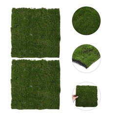 2Pcs Green Artificial Moss Sheets for Craft Decoration and Plant Arrangements