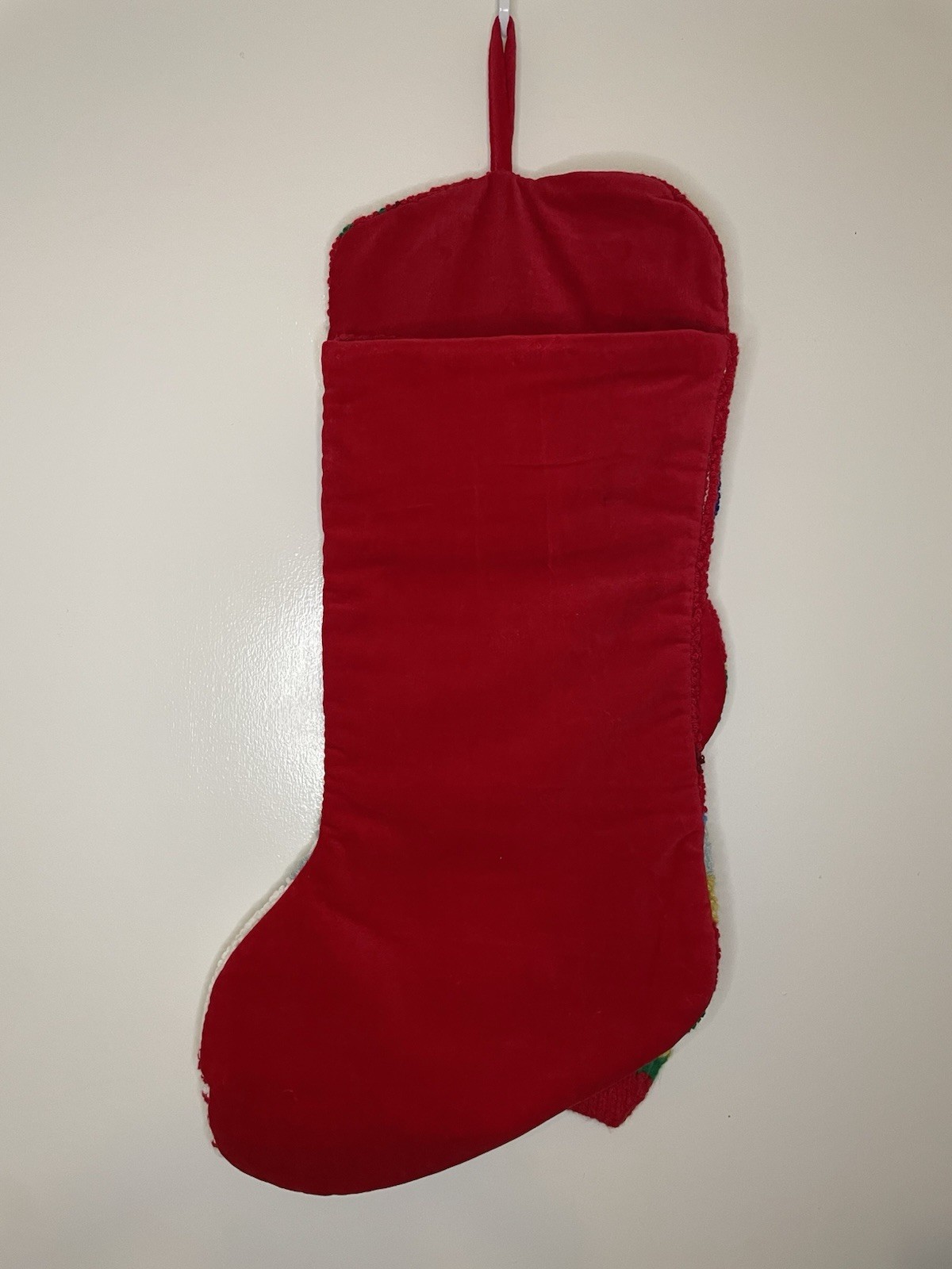 Snowman Christmas Stocking Snowman With Mittens Punch Needle 20” gallery