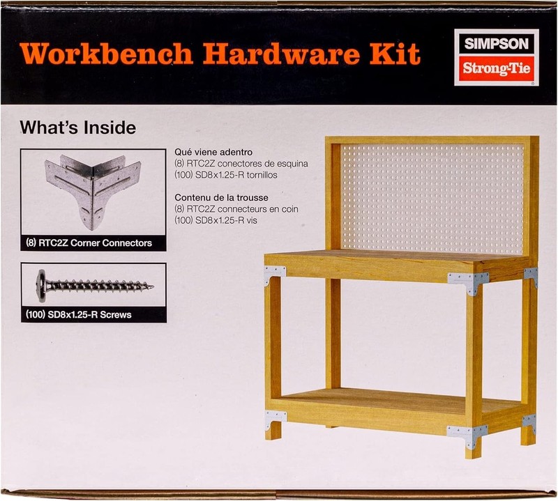 Workbench and Shelving Hardware Kit Metal 30x8x6in Heavy Duty Load Capacity gallery