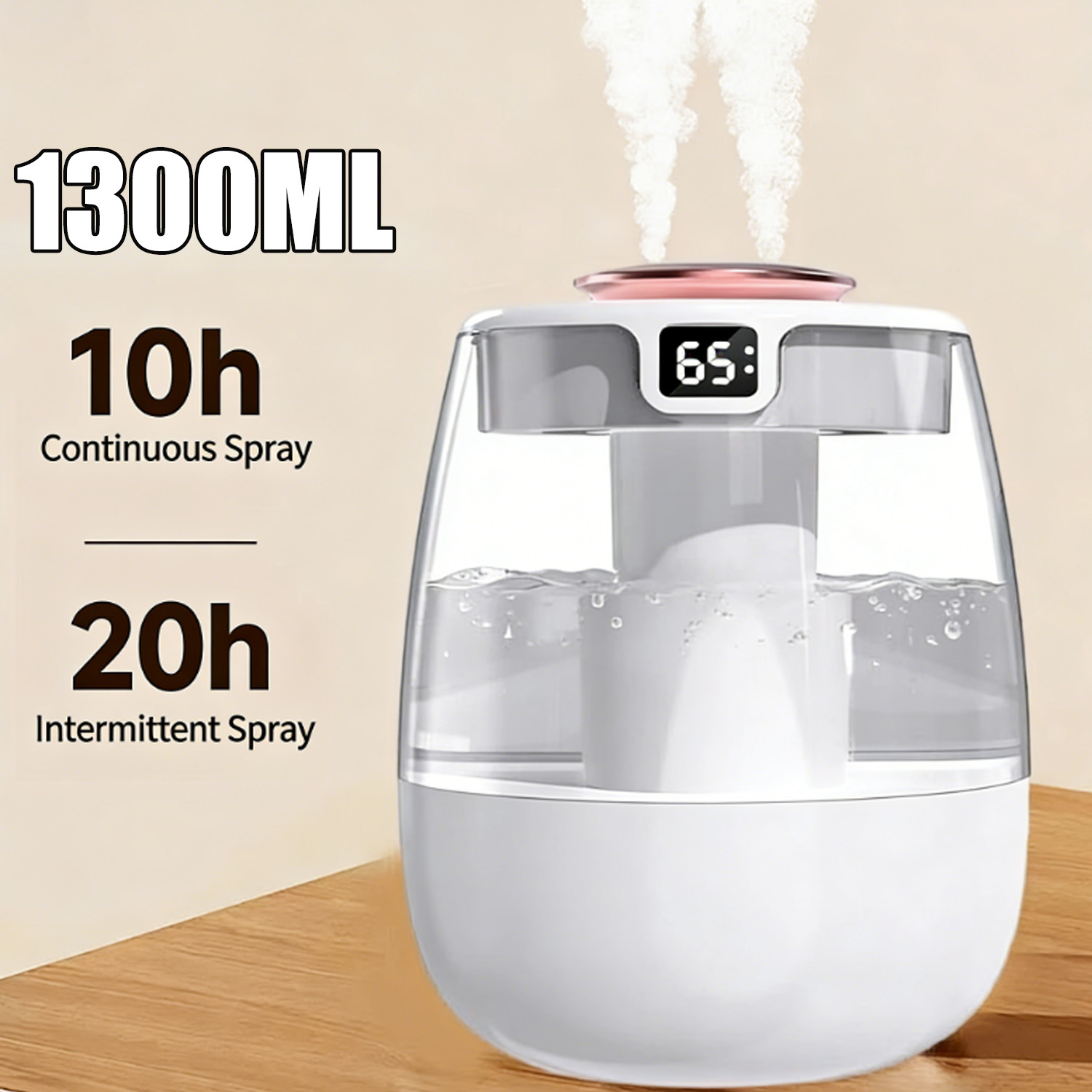1300ml Humidifiers for Bedroom Large Room Office Cool Mist Air Humidifier Indoor gallery