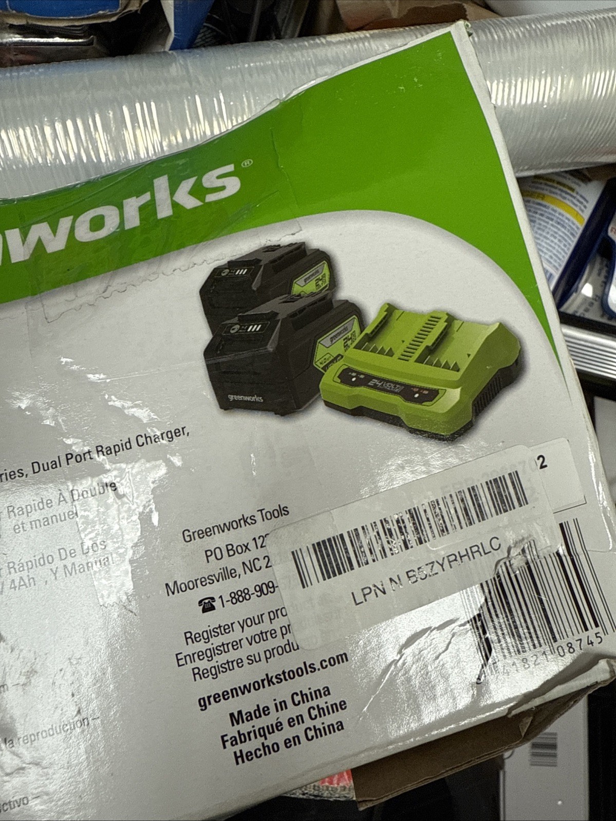 Greenworks 24V Lithium-Ion Battery (2 Batteries & Charger) gallery