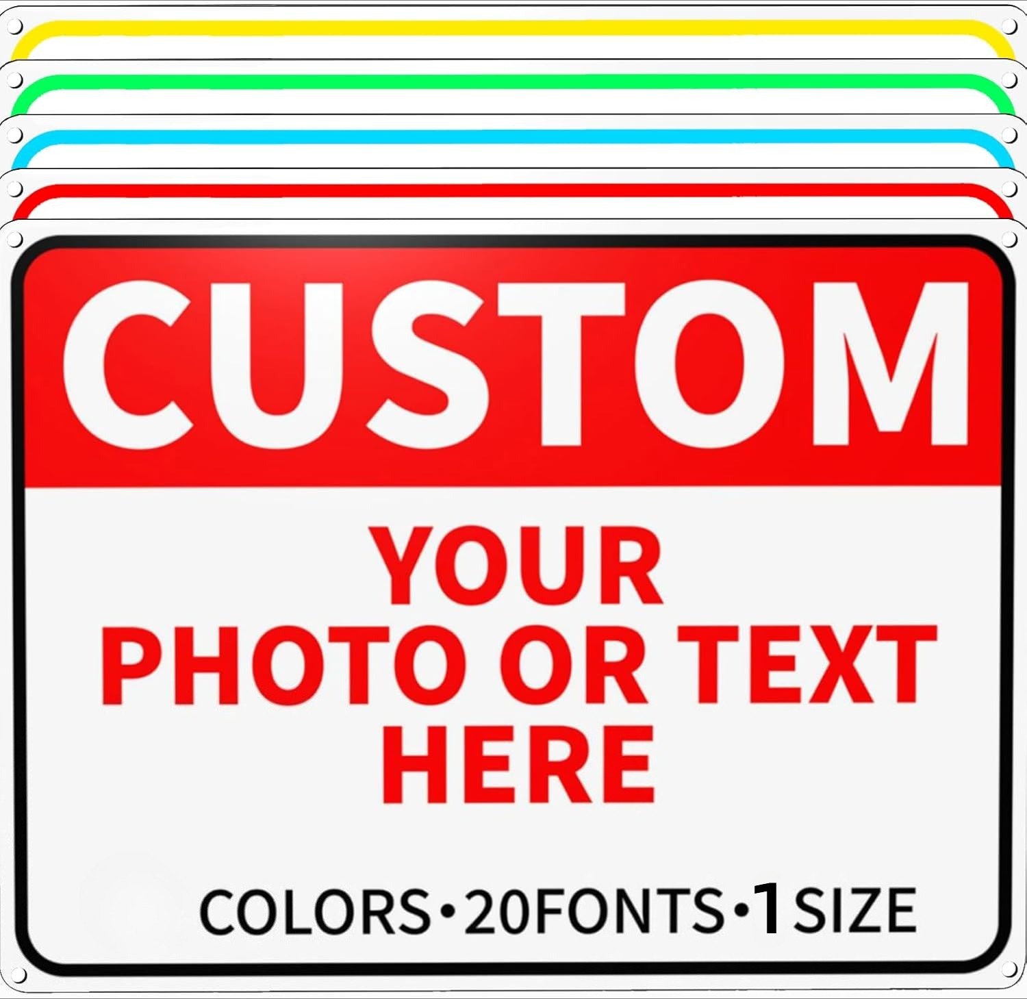 Customized Horizontal Tin Sign, allowing for the addition of any text/Photo gallery