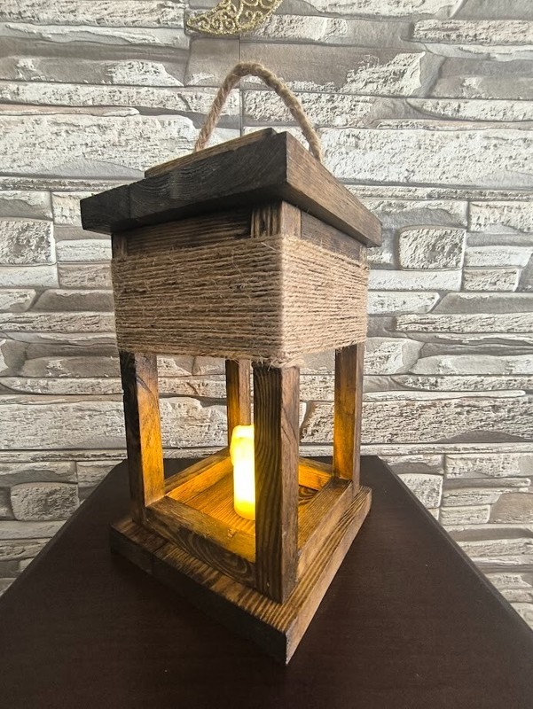 Handmade decorative lantern table lamp battery powered Multicolor 15cm*15cm*20cm gallery