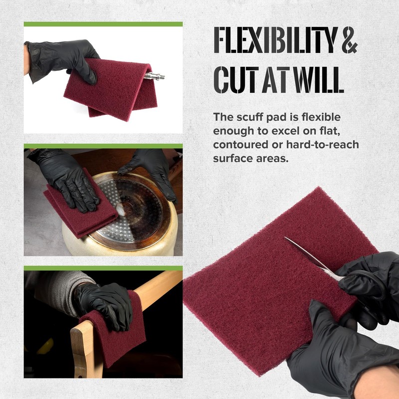 6" x 9" Maroon General Purpose Scuff Pads,10 Pack Abrasive Pads for Automotiv... gallery