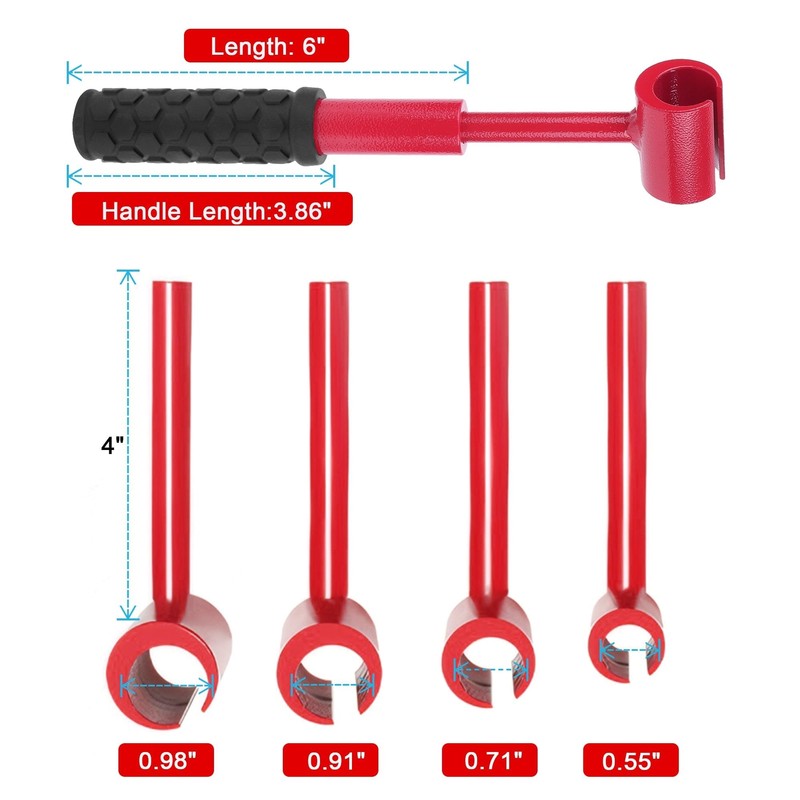 4 in 1 Door Hinge Adjustment Tool, Multi-Size Hinge Adjustment Tool with Rubber gallery