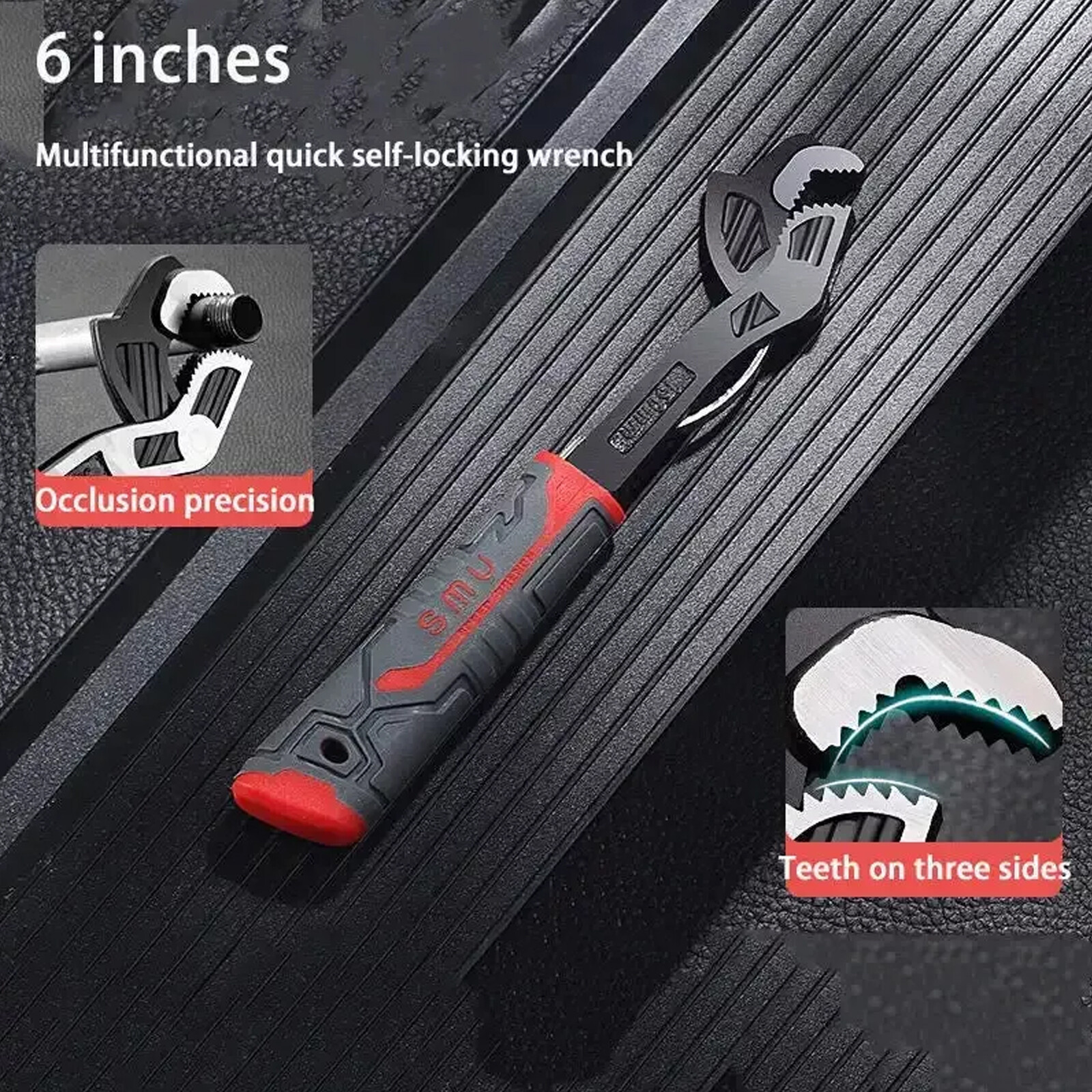 Multifunctional Self-Locking Pipe Wrench Tool, Hand Manual , Adjustable Wrench gallery