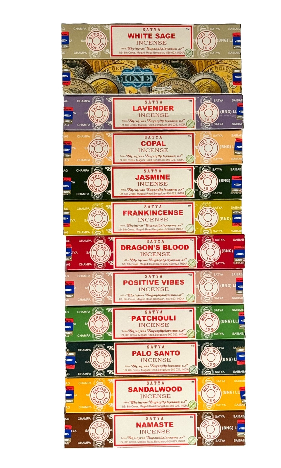 Satya Sai Baba 180 grams Assorted Incense Sticks 12 fragrances Sampler-Free Ship gallery