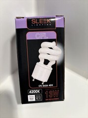 SleekLighting CLF GU24 42K Base 2 Prong Light Bulb 13Watt (box B)
