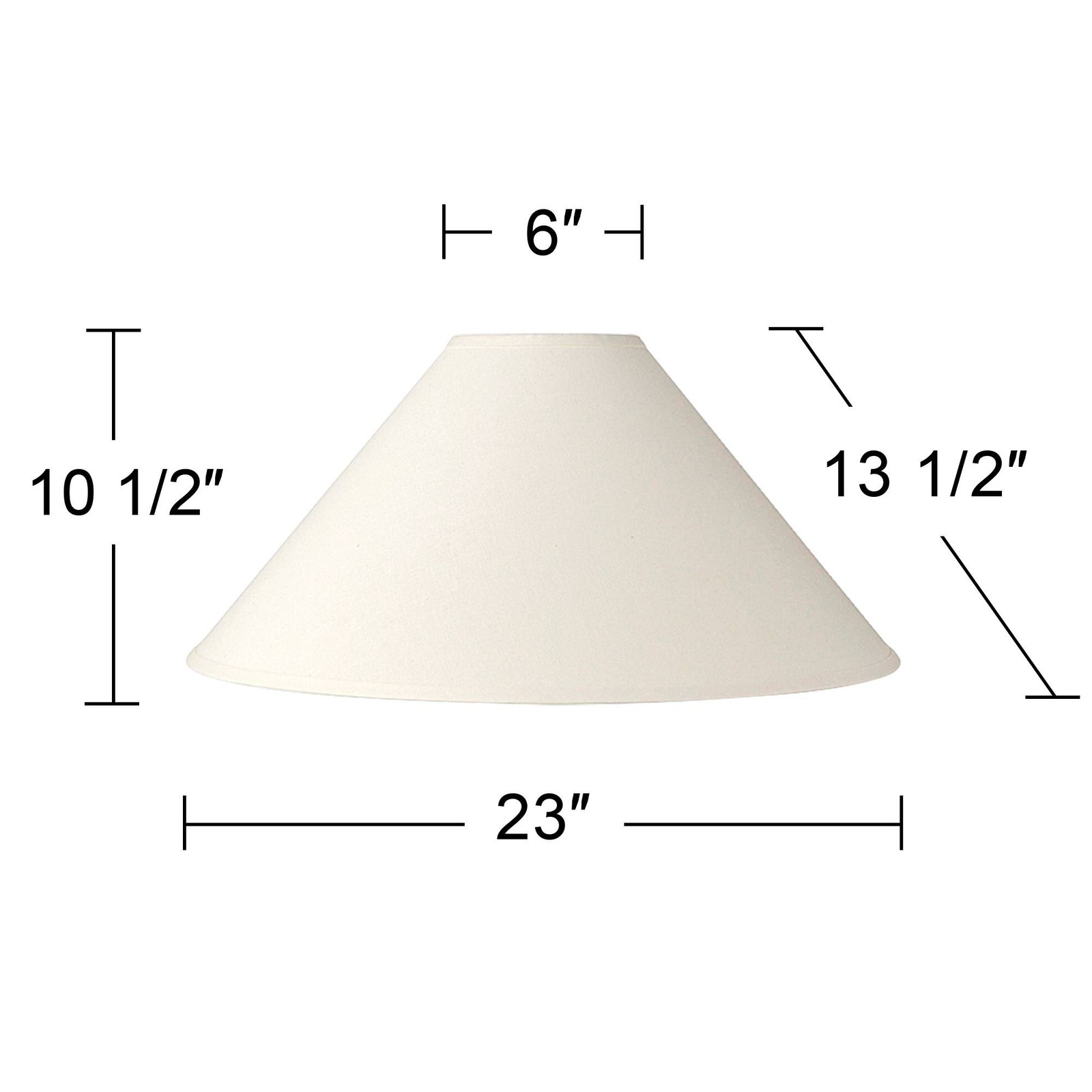 Large Empire Lamp Shade Linen Chimney 6x23x13.5 Spider Harp and Finial gallery