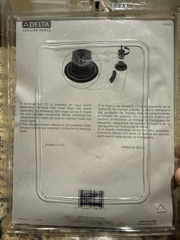 Delta Kitchen Faucet Replacement Hose For Pull Out Spray Wand RP80522 NEW gallery