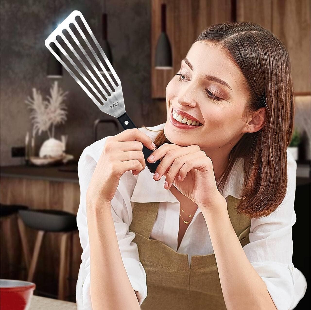 MIU Fish Spatula Stainless Steel Flexible Polished Metal Corrosion Resistant ... gallery