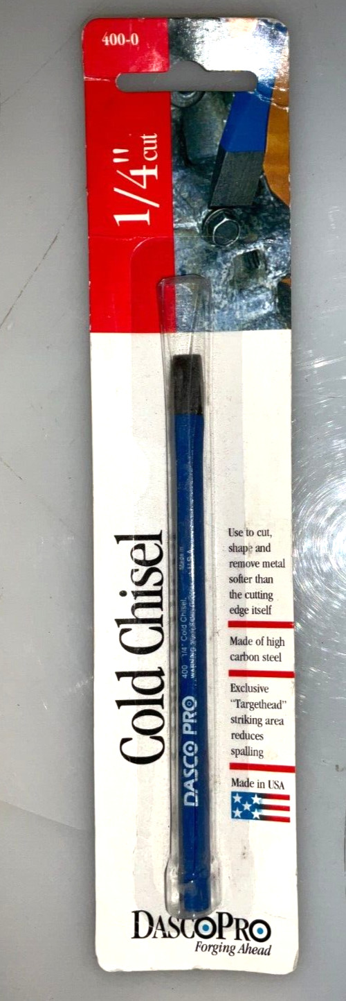 DASCO PRO 400-0 1/4" X 4 7/8" COLD CHISEL USA MADE TOOL gallery