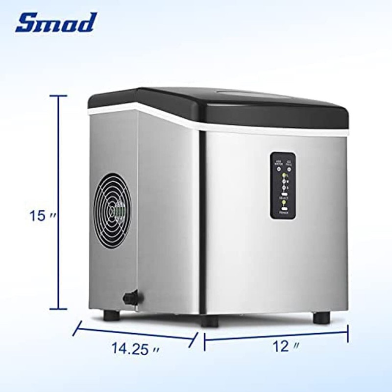 Smad Countertop Ice Maker Stainless Steel Ice Making Machine 33lbs/24h gallery