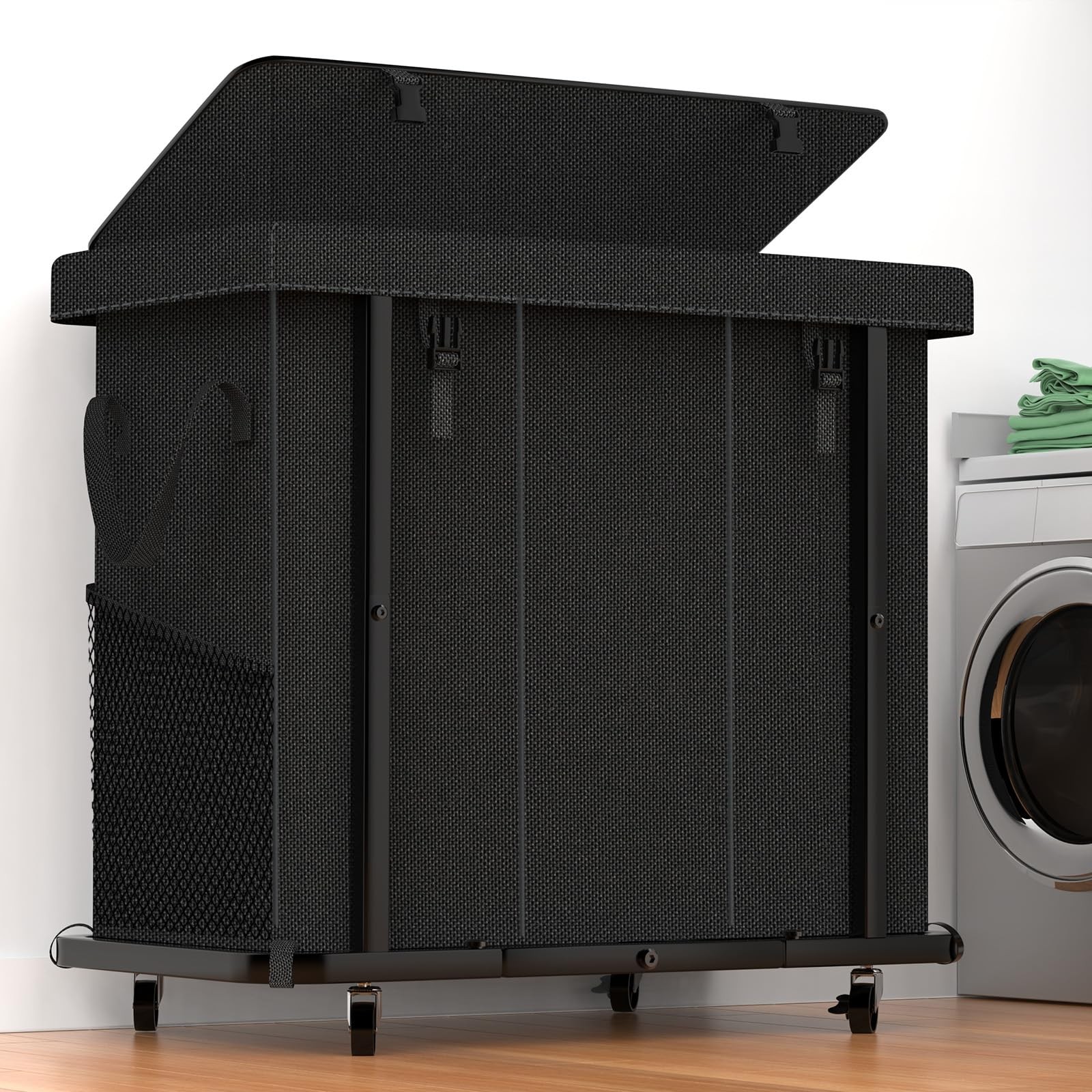 60 Gal(230L) High Grade Large Laundry Basket with Wheels, Rolling Laundry Ham... gallery