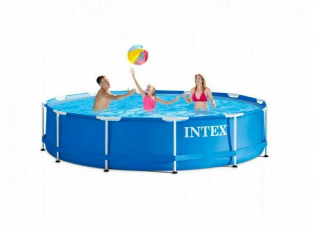 Intex 12' x 30" Metal Frame Above Ground Pool with Filter Pump gallery