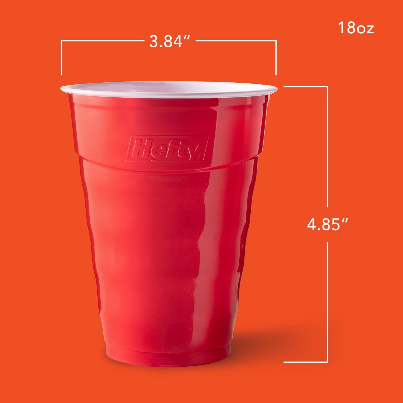 Hefty Party On Disposable Plastic Cups, Red, 18 oz, 50 Count pack of 2 FREESHIP gallery