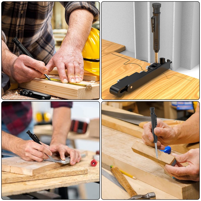 Multi-function Scribing Tool Construction Pencil DIY Woodworking Profile Scribe gallery