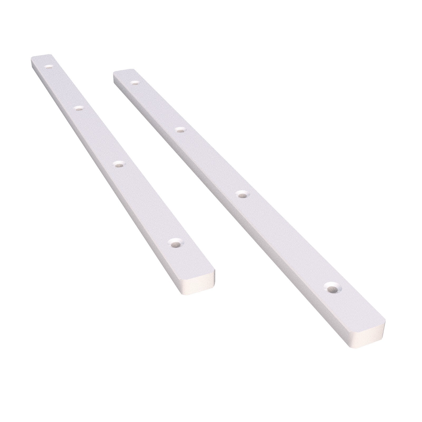 Plastic Drawer Rail 3/4" Extension Side Mounted White 11-1/4" gallery
