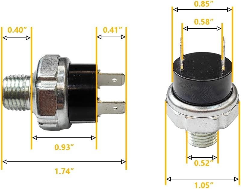 Air Pressure Switch 165-200 PSI Tank Mount Type Thread 1/4" NPT 12V 24V DC Air gallery