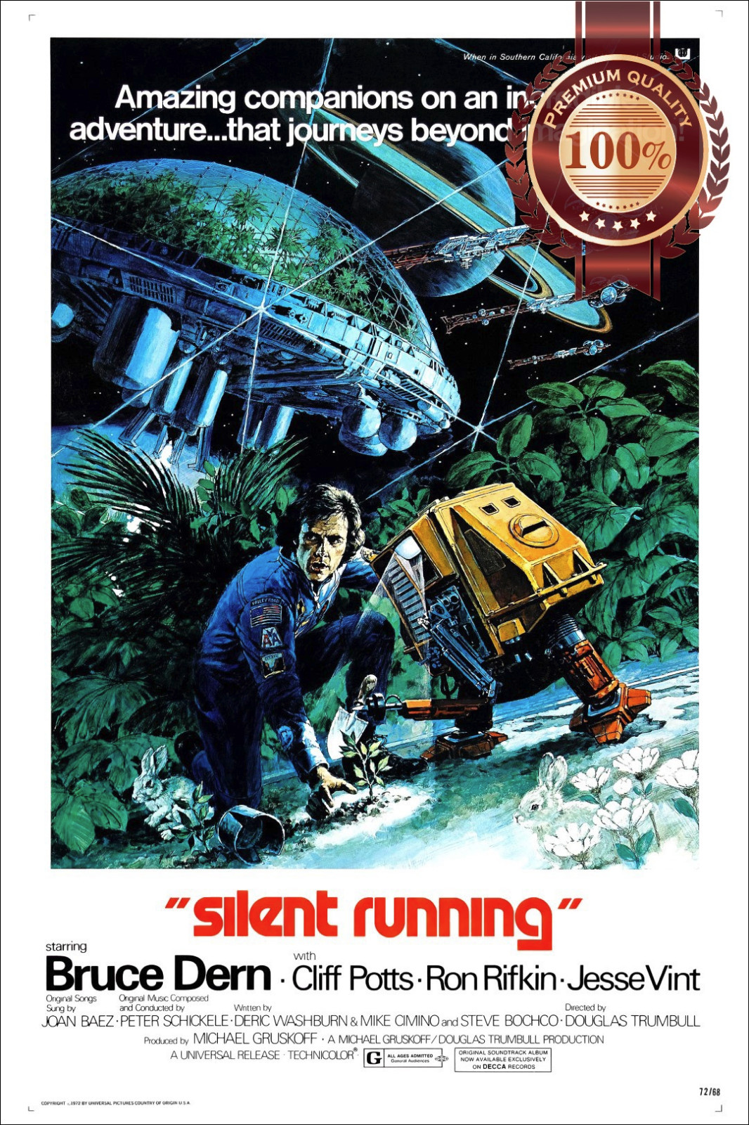 SILENT RUNNING 1972 70s OFFICIAL ORIGINAL CINEMA MOVIE PRINT PREMIUM POSTER gallery