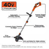 40V MAX Cordless Battery Powered 2-In-1 String Trimmer & Lawn Edger (Tool Only) gallery