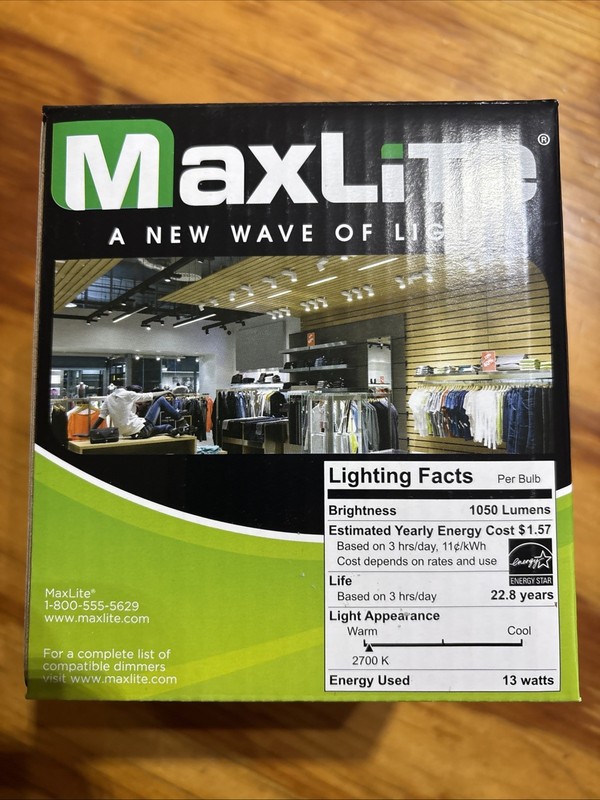 Maxlite LED Outdoor Flood Light Bulb, weatherproof 100 watt replacement 2700k gallery