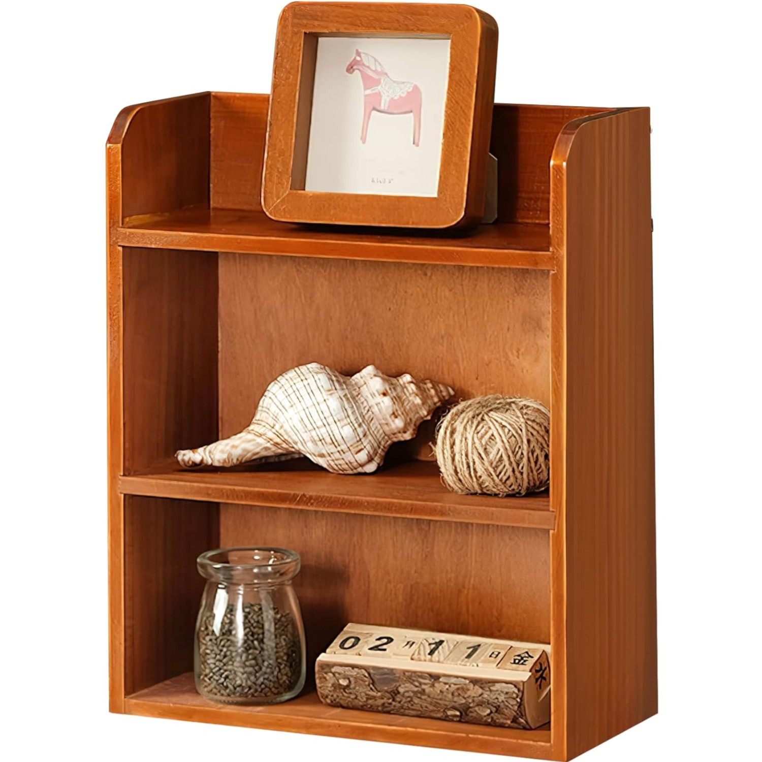 3 Tier Vintage Display Shelf - Freestanding or Wall Hanging Decorative Storage gallery