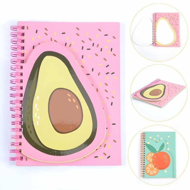 Cute Fruit Spiral Bound Notebook Workbook Lined Page with Flaps B6 Planner Diary gallery