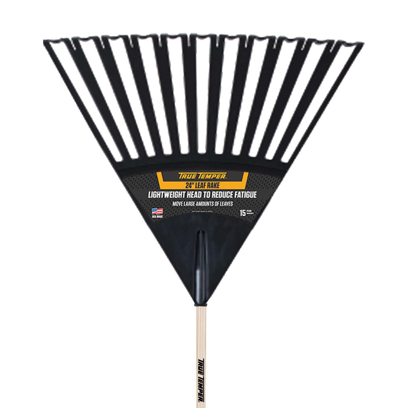 True Temper 2914912 Clog Poly Leaf Rake 48 In. Hardwood Handle Cushion Grip 24 gallery