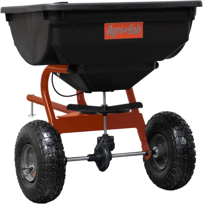 Versatile 85 lb. Tow Spreader with Cable Control – Perfect for Lawn Maintenance gallery